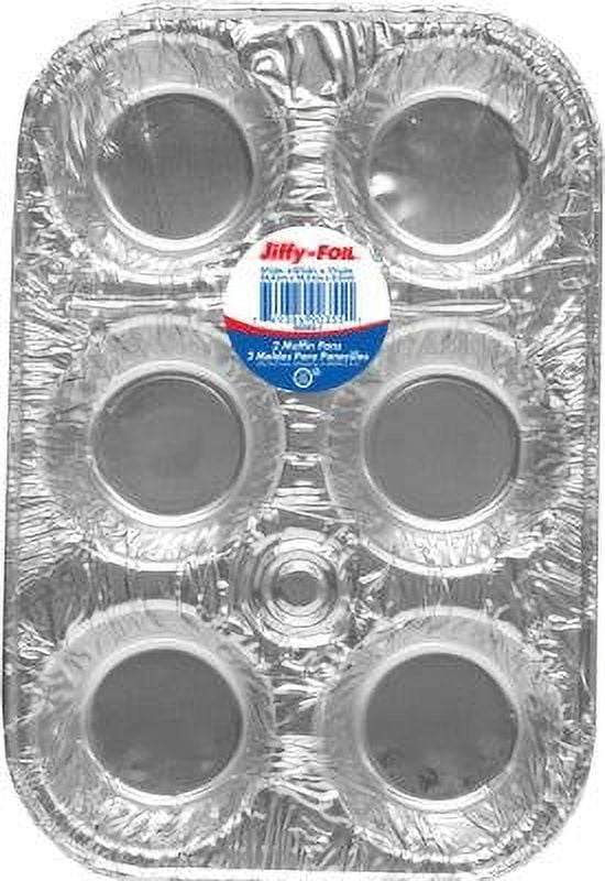 JiffyFoil Aluminum Foil Disposable Muffin Pans, 2 Piece