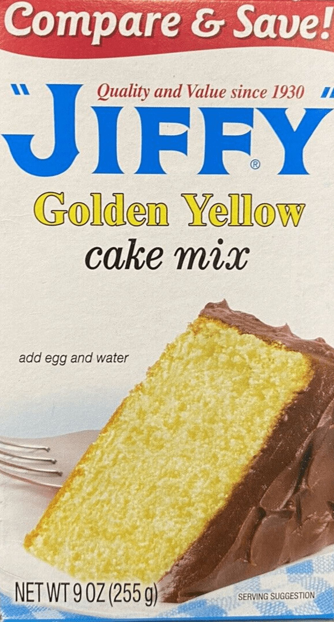 Jiffy GOLDEN YELLOW CAKE Mix 9 Oz Baking Box - FREE SHIPPING