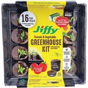 Jiffy J616 16 Count 11" x 11" Tomato Vegetable Seed Starting Greenhouse Tray - Quantity 10