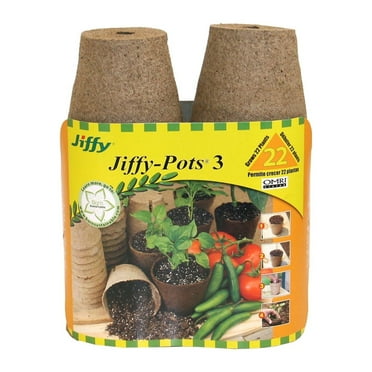 Jiffy JP322 Round Jiffy Peat Pot,  3in