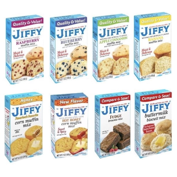 Jiffy Muffin & Baking Mix Assorted Flavors 8 Count