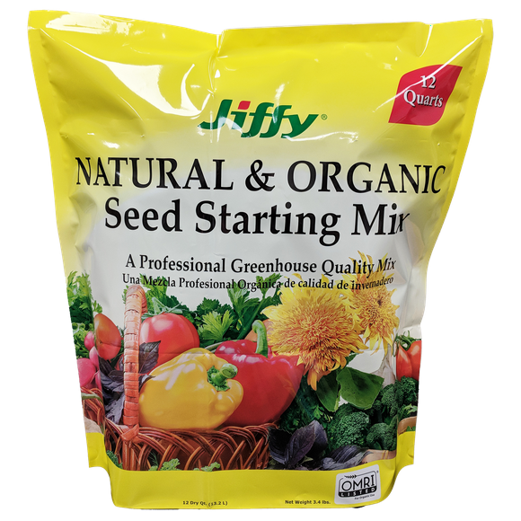 Jiffy Natural & Organic Seed Starter Mix, 12 QT