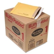 Sealed Air Jiffy Padded Self Seal Mailer, #1, 7 1/4 x 12, Natural Kraft, 100/Carton