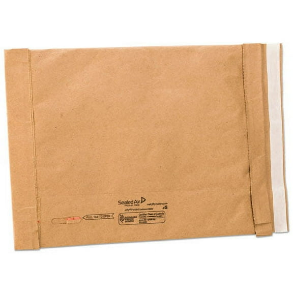 "Jiffy Padded Mailer, #5, Paper Padding, Self-Adhesive Closure, 10.5 x 16, Natural Kraft, 25/Carton | Bundle of 2 Cartons"