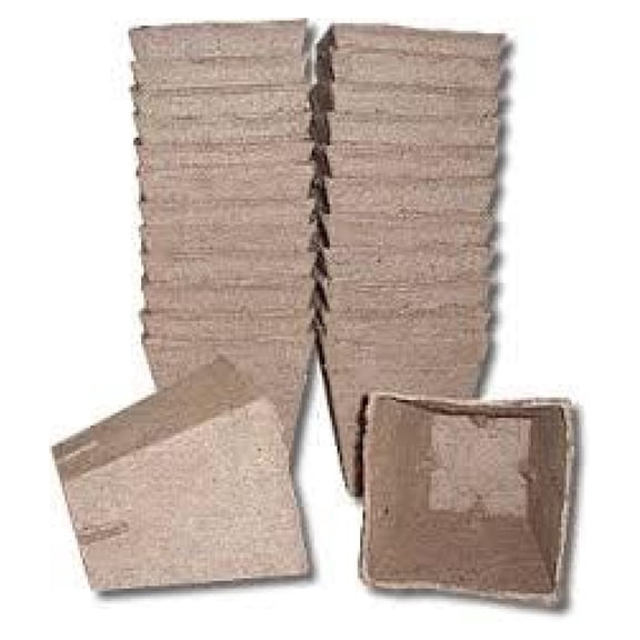 Jiffy Pot, Single Square, 3.0" X 3.0", 50 Pack, POTS, 50 Cells, Biodegradable