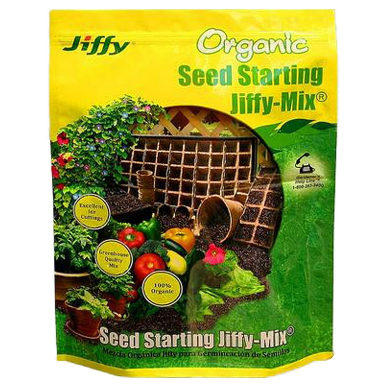 Jiffy Premium Indoor Seed Starter Mix, Organic Peat Growing Soil