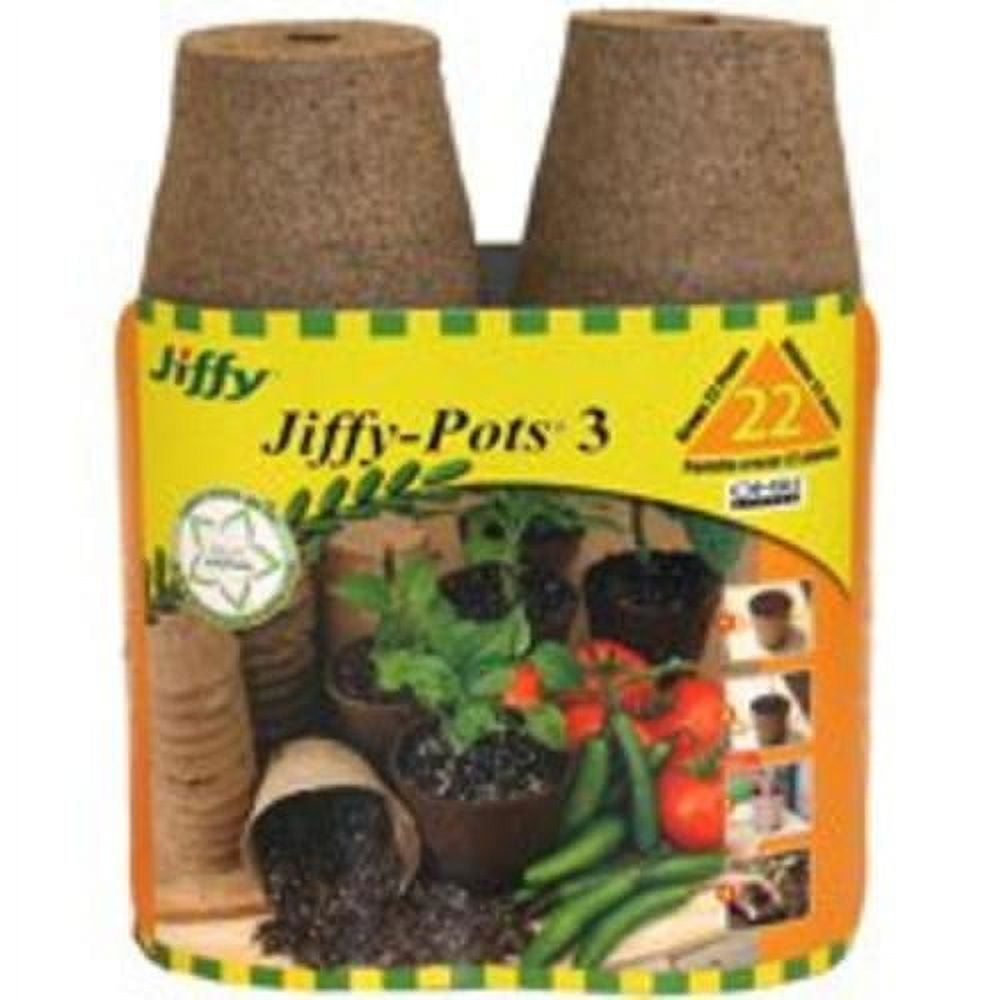 Eco-Friendly 3" Biodegradable Peat Pots, Pack of 22