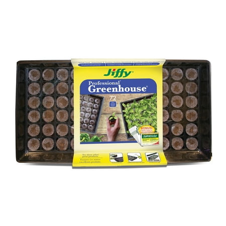 Jiffy Professional Seed Starting Greenhouse with 72 Biodegradable 36mm Peat Pellets w/SUPERThrive Sample