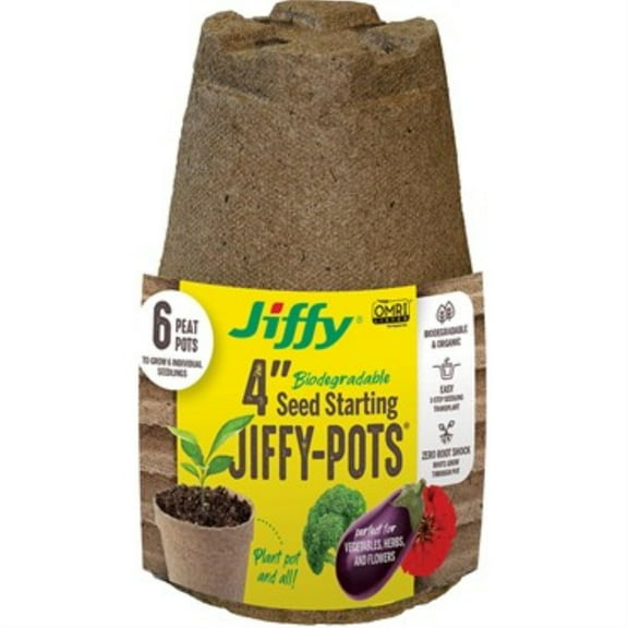 JIFFY POTS 4" RND (Pack of 1)