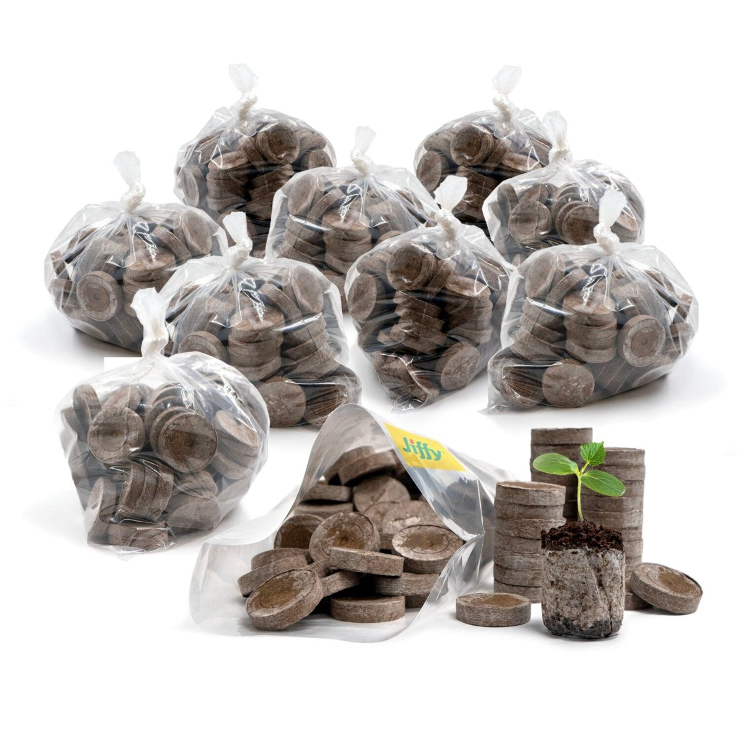 Pallets Seeds Ribbons 1000 Count- Jiffy 36 MM Peat Soil Pellets Seeds Starting Plugs: Indoor ...