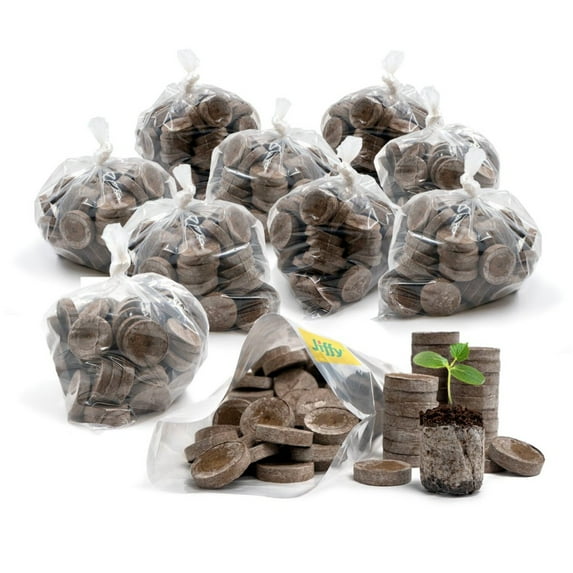 1000 Count- Jiffy 36 MM Peat Soil Pellets Seeds Starting Plugs: Indoor Seed Starter