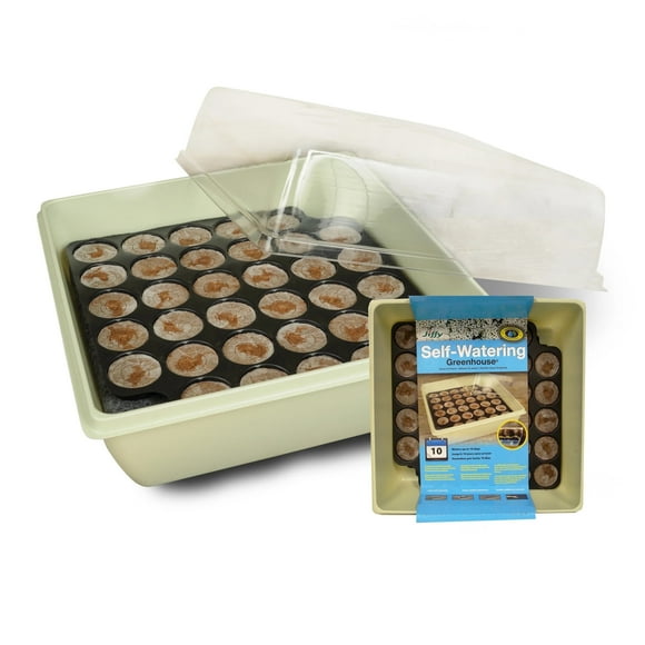 Jiffy Seed Starting Self-Watering Kit, 34 Cell with 36mm Peat Pellets (4 Pack)