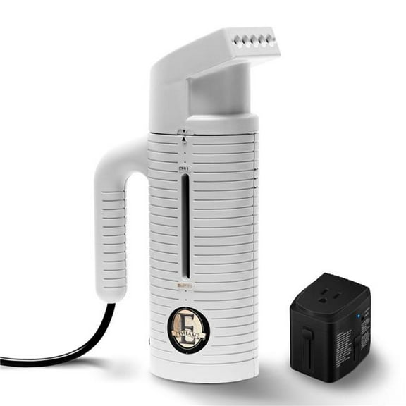 Jiffy Steamer 3611 Travel Steamer ESTEAM in White with Voltage Converter Kit