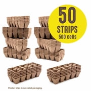 Jiffy Organic Seed Starting 10 Biodegradable Peat Strips 50 Strips - 500 Pot Cells