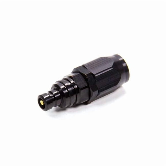 Jiffy-Tite 22606J 2000 Series Quick-Connect-6 AN Straight Plug Hose End - Valved - Fluorocarbon Seal - Stealth Black Finish