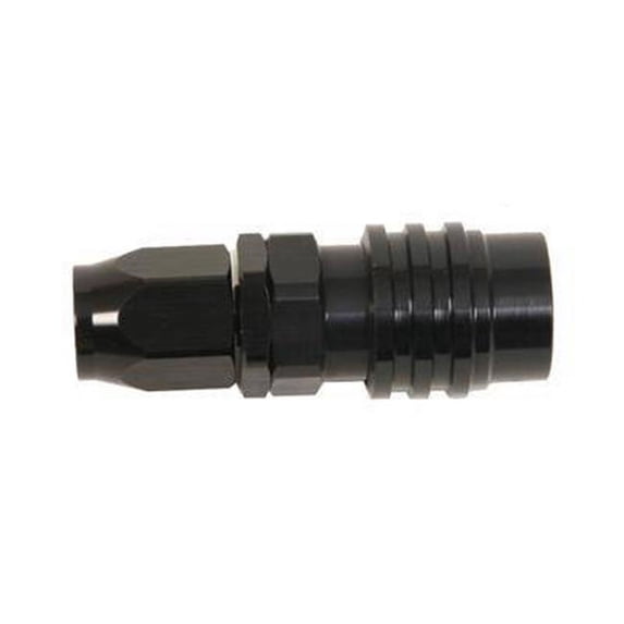 Jiffy-Tite 51612J 5000 Series Quick-Connect - 12 AN Straight Socket Hose End - Valved - Fluorocarbon Seal - Stealth Black Finish