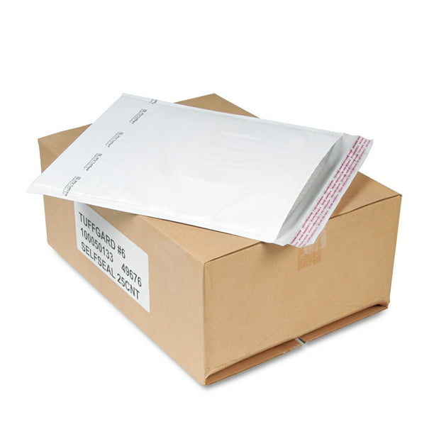 Jiffy TuffGard Self-Seal Cushioned Mailer,#7, Barrier Bubble Air Cell Cushion, Self-Adhesive Closure, 14.25 x 20, White,25/CT Jiffy TuffGard Self-Seal Cushioned Mailer,#7, Barrier Bubble Air Cell Cushion, Self-Adhesive Closure, 14.25 x 20, White,25/CT