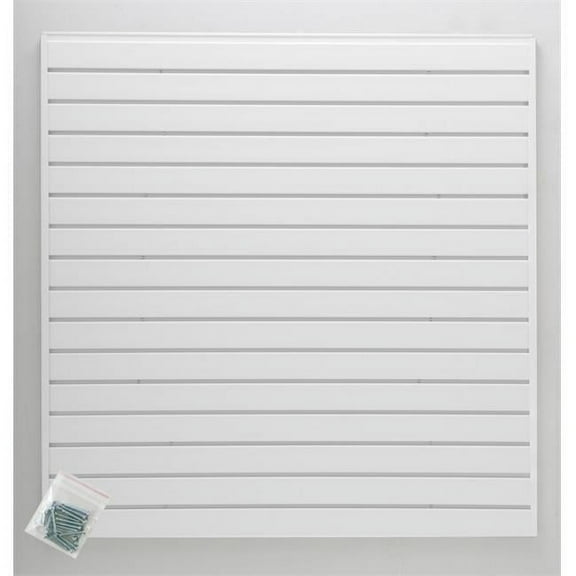 Jifram Extrusions, Inc. Easy Living Easy Wall 4 ft. X 4 ft. Add Your Own Accessories White Slatwall Kit