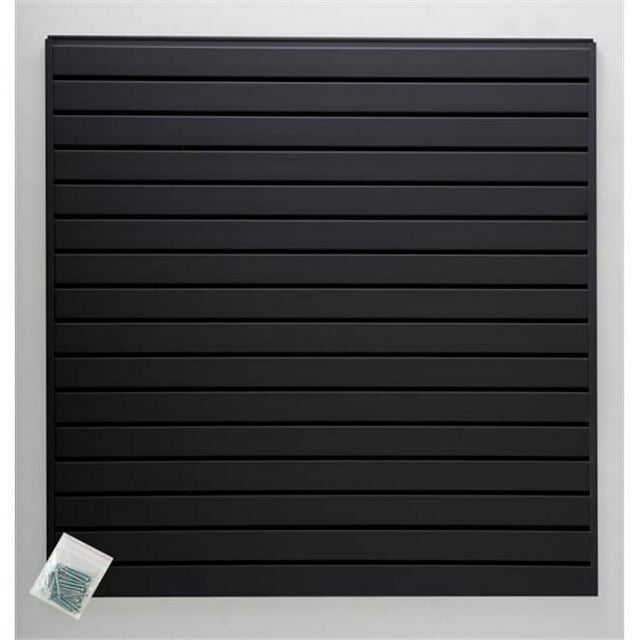 Jifram Extrusions, Inc.  Easy Living Easy Wall 4 ft. X 4 ft. or 8 ft. X 2 ft. Add Your Own Accessories Black Slatwall Kit