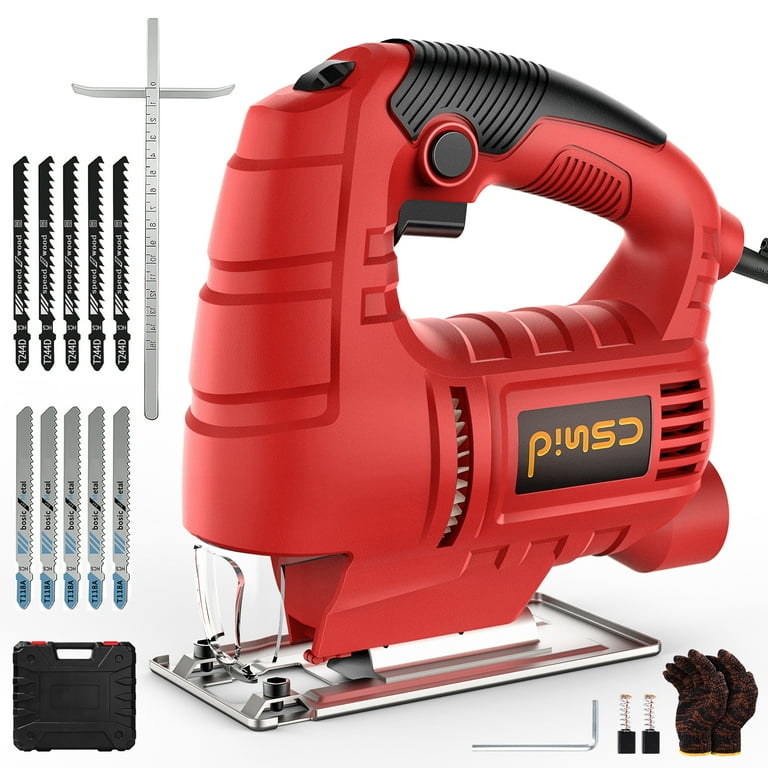 5 Amp Variable Speed Corded Electric Jig Saw with Laser Guide 5 Amp Variable Speed Corded Electric Jig Saw with Laser Guide