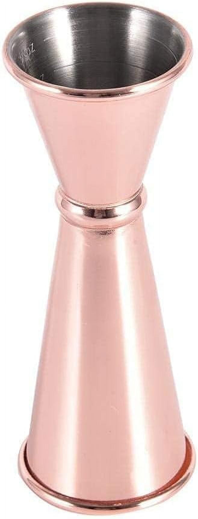 Jigger 2 oz 1 oz, Rose Gold Stainless Steel Double Cocktail Jigger Shot Measure Jigger Alcohol