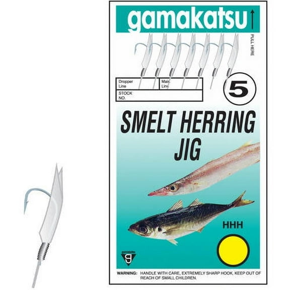 Jigging Rig 80" Nickel Fishing Lures for Smelt & Herring, 7-Count