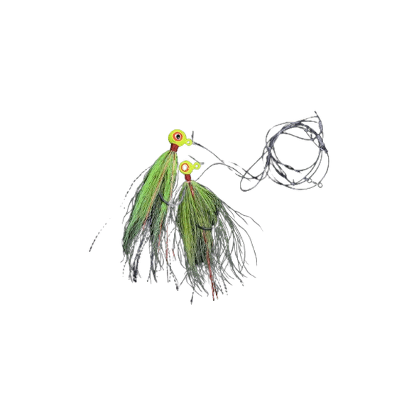 Jigging World Buckeye Hi-Lo Fluke Rig, Chartreuse