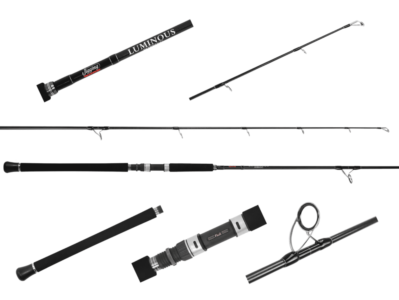 Jigging World JW-LUP782S-H Luminous Popping Spinning Rods - Walmart.com