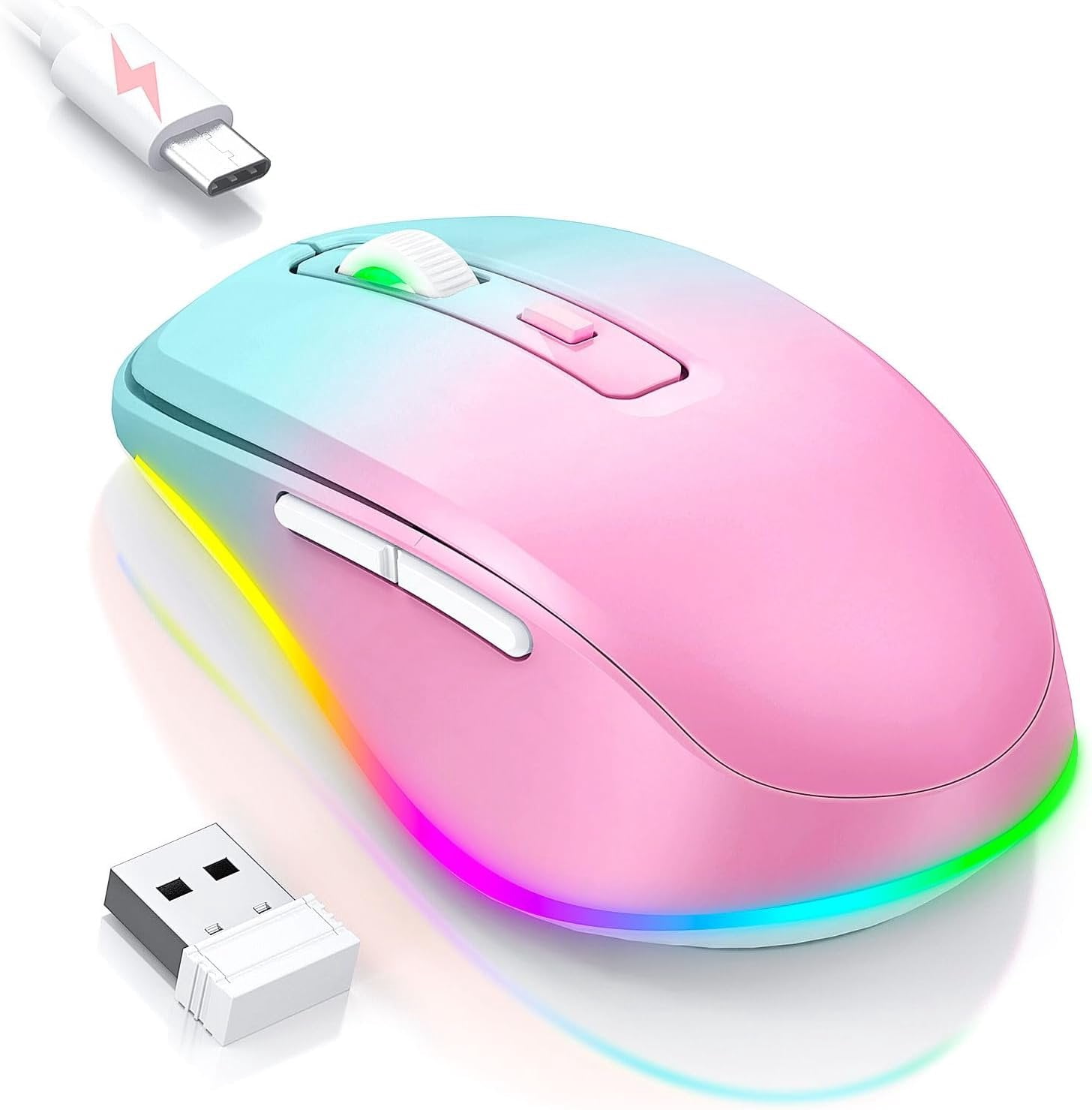 Jiggler - LED Mice with Build-in Jiggler Mover, Rechargeable Moving for ...