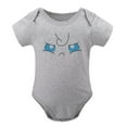 thumbnail image 1 of Jiggly Face Baby Bodysuit – Funny Cute Chubby Cheeks Infant Romper for Boys Or Girls Gray-style 12months, 1 of 7