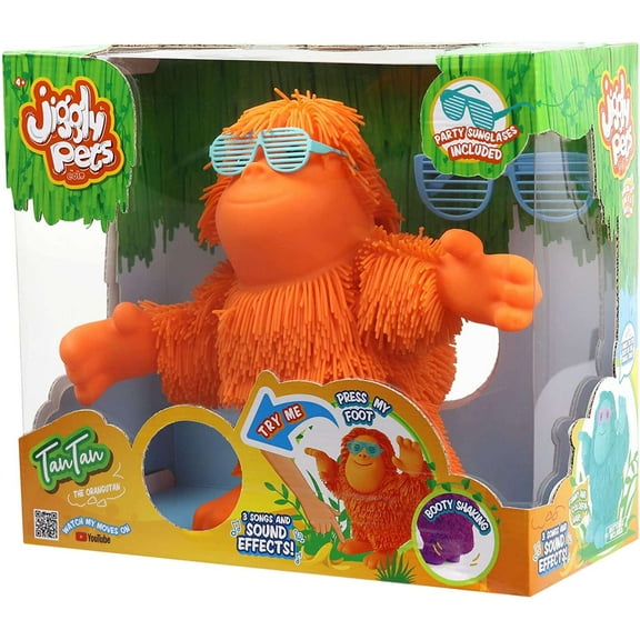 Jiggly Pets Orangutan Robotic Pet Figure (Orange)