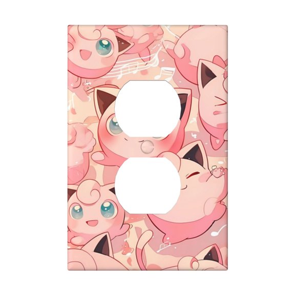 Jiggly-Puff Switch Plate, Decora Outlet Wall Plate Cover, Decorative Light Switch Cover For Home Kidroom Nursery Bedroom Decor Style S