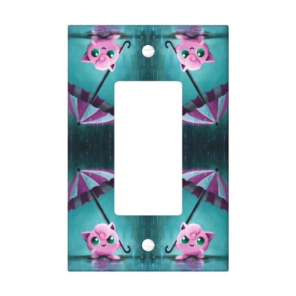 Jiggly-Puff Switch Plate, Decora Outlet Wall Plate Cover, Decorative Light Switch Cover For Home Kidroom Nursery Bedroom Decor Style U