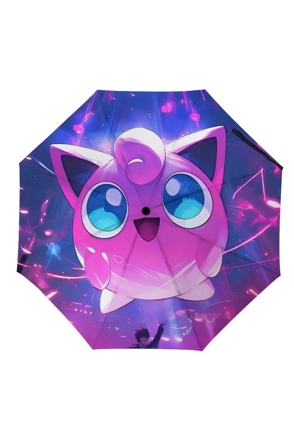 Jiggly-puff Umbrella for Adults Teens Kids, Lightweight Windproof Anti Rain Folding Telescopic Umbrella for Travel School Work