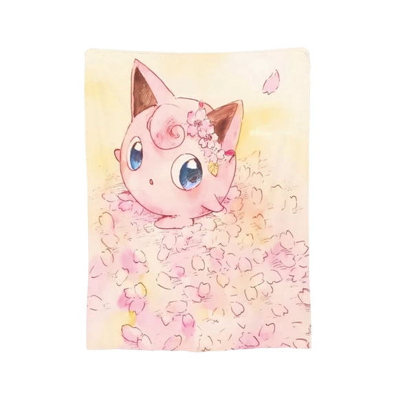 Jigglypuff Blanket, Soft Flannel Throw Cozy Flannel Blankets Travel Throw Blanket Super Soft Lightweight Bedding Lap Chair Sofa for Adults Kids Teens 60"X50"