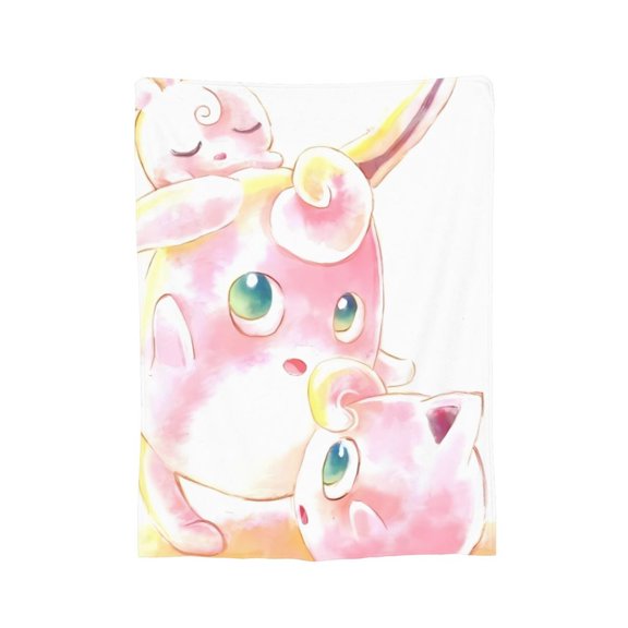 Jigglypuff Blanket, Soft Flannel Throw Cozy Flannel Blankets Travel Throw Blanket Super Soft Lightweight Bedding Lap Chair Sofa for Adults Kids Teens 60"X50"