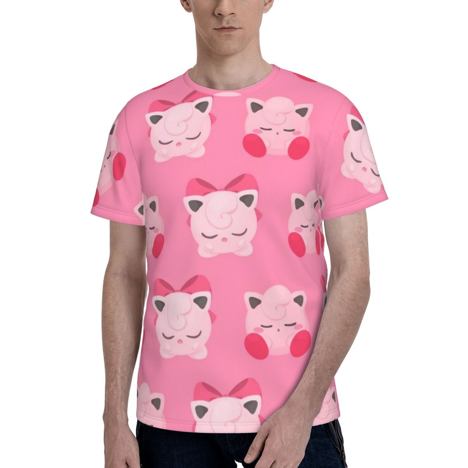 Jigglypuff Men's T Shirt 3D Graphic Hip Hop Unisex Tees Tops Casual Stylish Crew Neck Short Sleeve