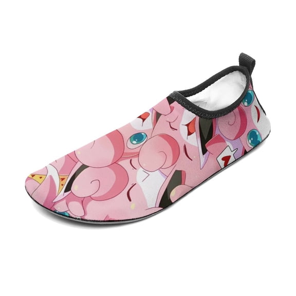 Jigglypuff Water Shoes Beach Swim Barefoot Quick Dry Aqua Socks, Non-Slip Sporty Water Shoes for Men Women 3/4women