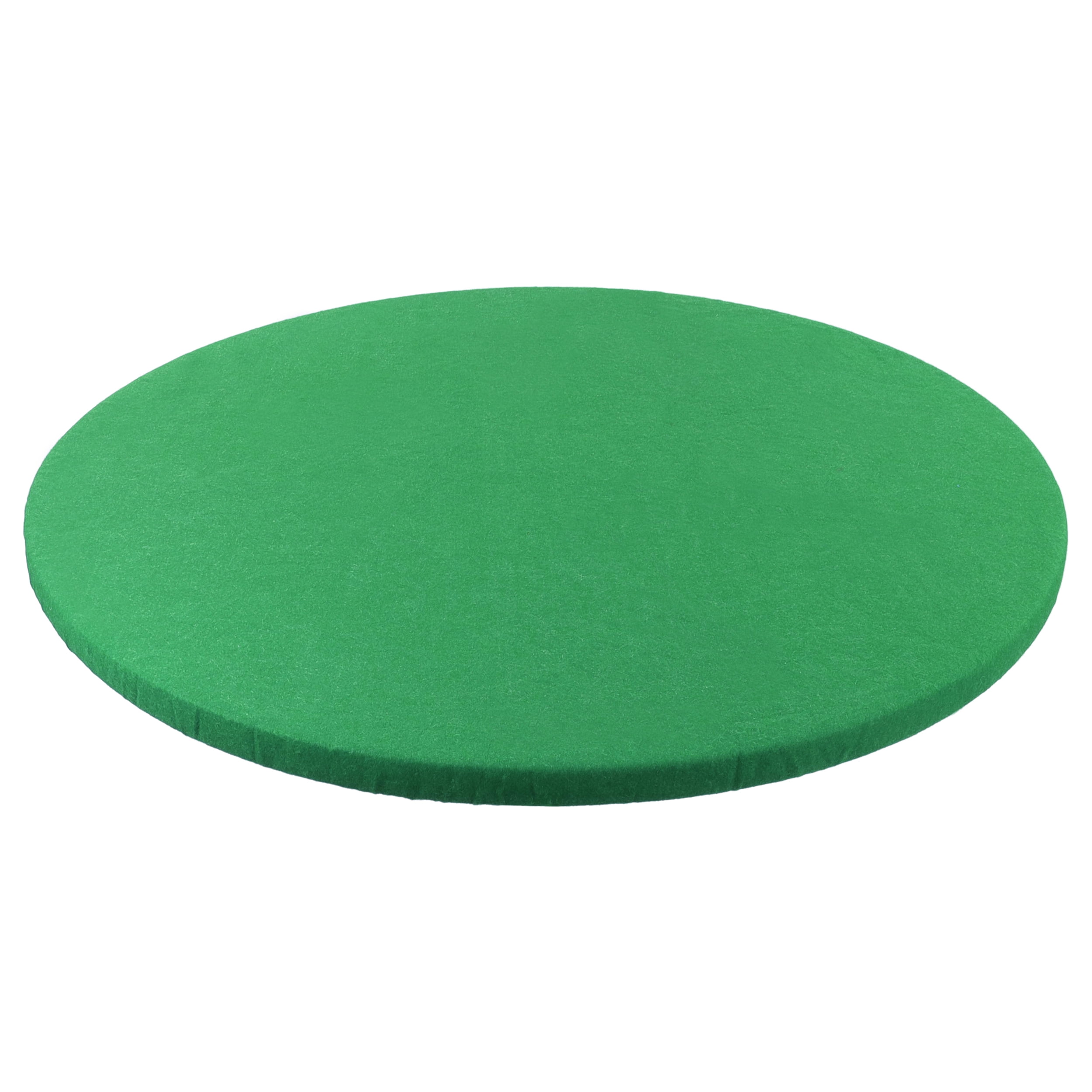 Jigitz Round Game Table Cover 36in to 48in Green Felt Poker Table