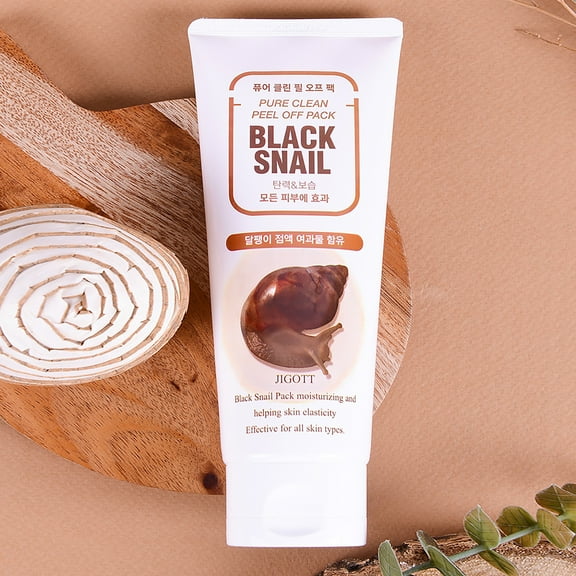 Jigott Black Snail Pure Clean Peel Off Pack, 180ml, Pore Care, Removes Dead Skin