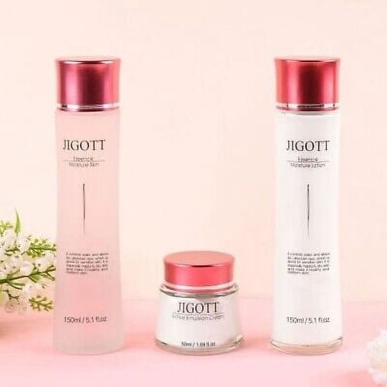 Jigott Essence Moisture Skin Care 3 Set - Toner 150ml, Emulsion 