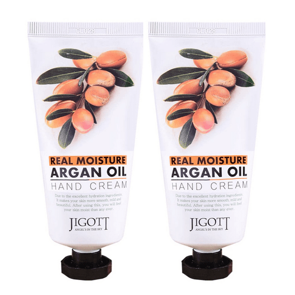 Jigott Real Moisture Argan Hand Cream 100ml - Hydrate & Nourish Your Hands [2PACK]