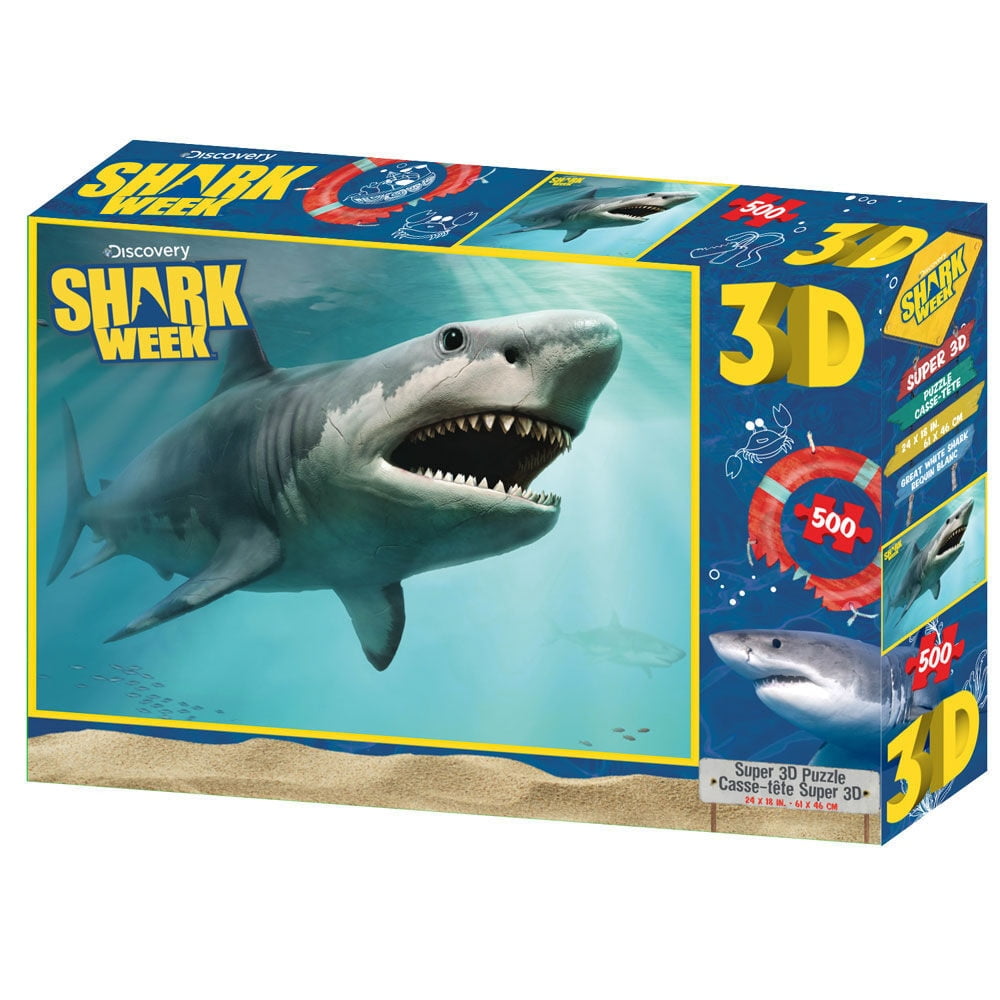 Discovery Channel Shark Week 3D Lenticular Puzzle - Open Jaws - 500 ...