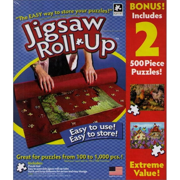 Jigsaw Easy To Assemble Roll Up Tube Storage Puzzle Karmin Box Set