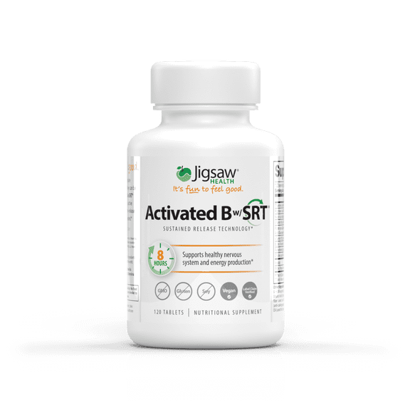 Jigsaw Health Activated B w/SRT | Supports Healthy Nervous System and Energy Production | 120 Tablets
