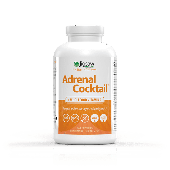 Jigsaw Health Adrenal Cocktail + Wholefood Vitamin C, 360 Capsules