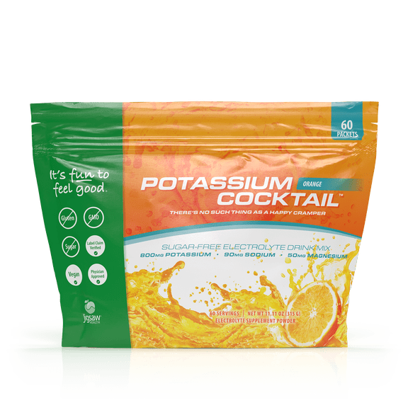 Jigsaw Health Potassium Cocktail, Orange Electrolyte Drink, 60 Packets, 11.11 oz (315 g)
