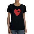 thumbnail image 1 of Jigsaw Heart Piece Petparent Shaped T-Shirt Women -Smartprints Designs, Female Medium, 1 of 5