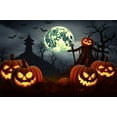 thumbnail image 1 of Jigsaw Puzzle 100 Piece Puzzles for Adults with Halloween Nightmare Cemetery Moon Pumpkin bat Wall Art Gift, 1 of 9