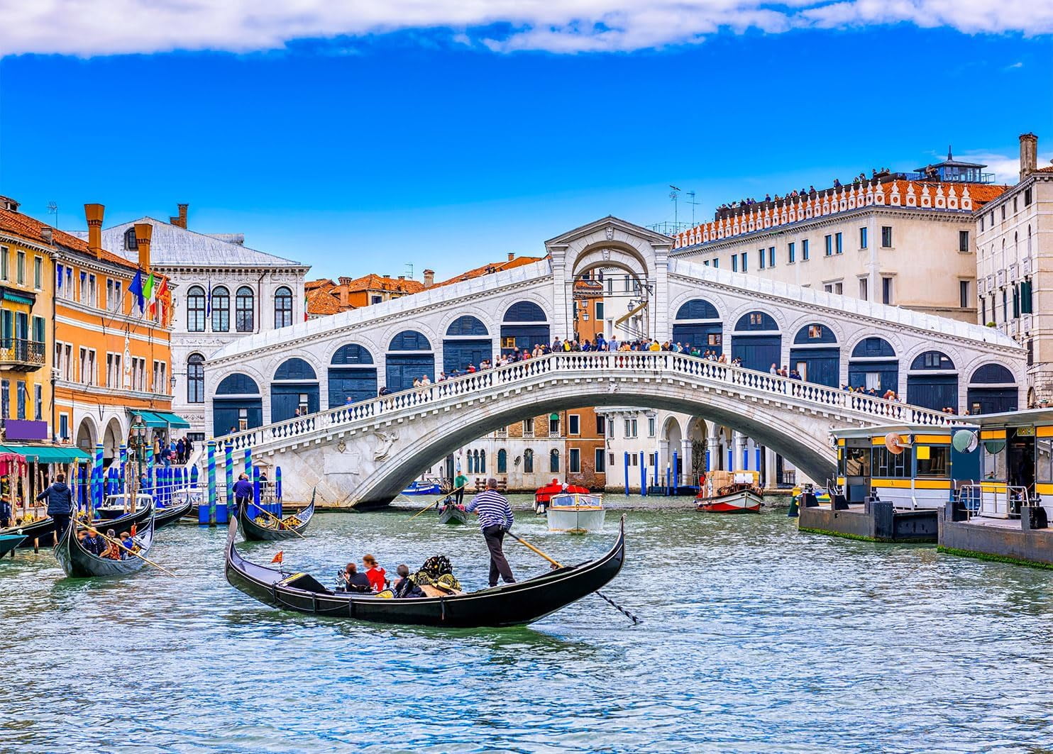 Schmidt Spiele 1000-Piece Rialto Bridge Jigsaw Puzzle - Panoramic Venice Scene